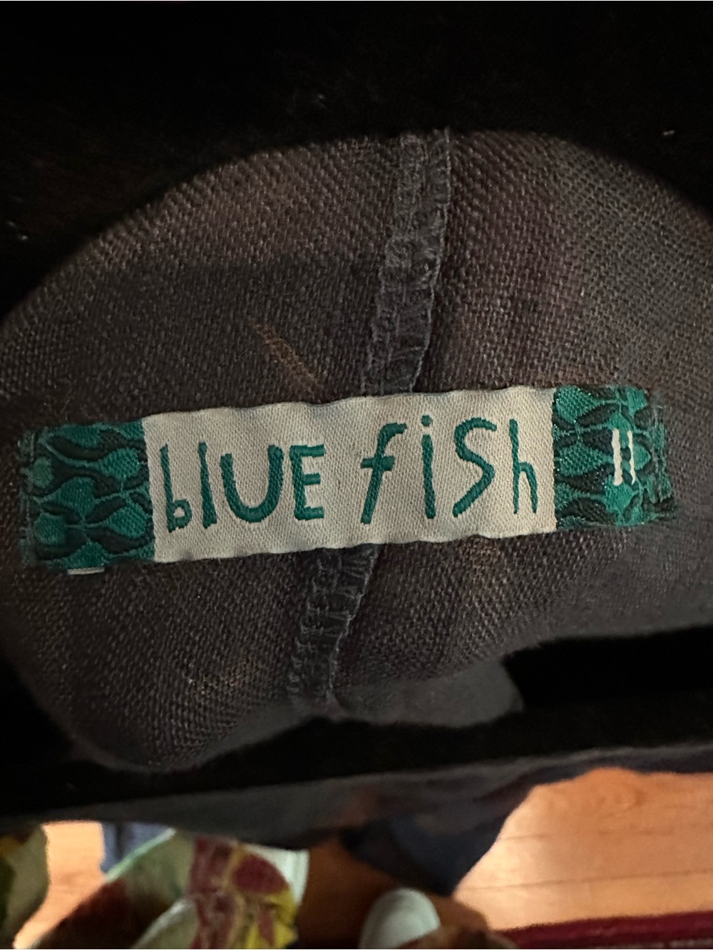 Blue Fish Linen Hand Dyed and Hand Painted Dress Sz 2. - Picture 6 of 12